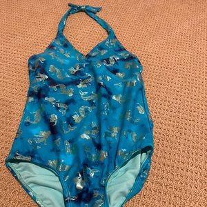 Girls Justice mermaid halter bathing suit